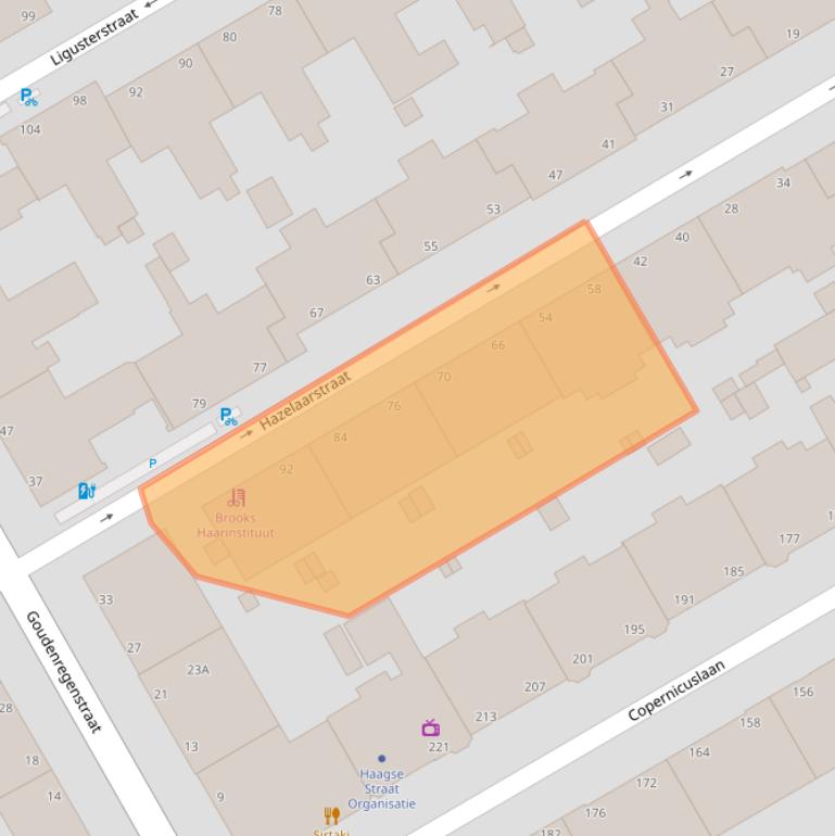 Kaart van postcodegebied 2563VM.