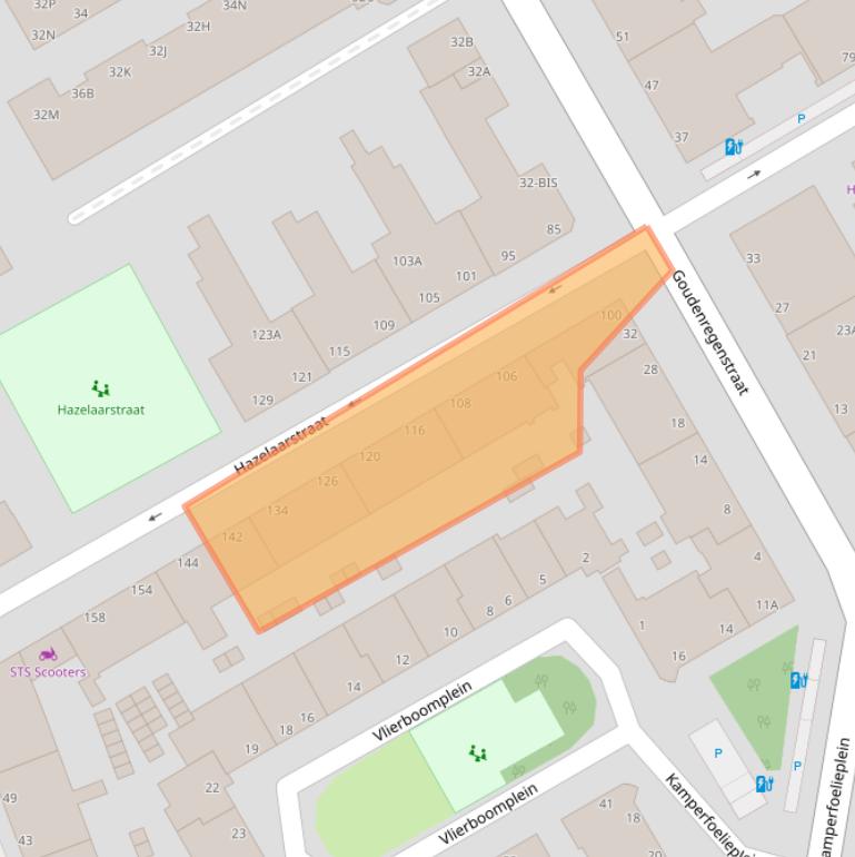 Kaart van postcodegebied 2563VN.