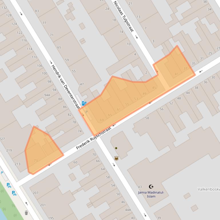 Kaart van postcodegebied 2563VW.