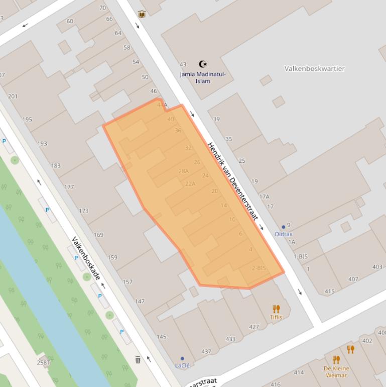 Kaart van postcodegebied 2563XT.