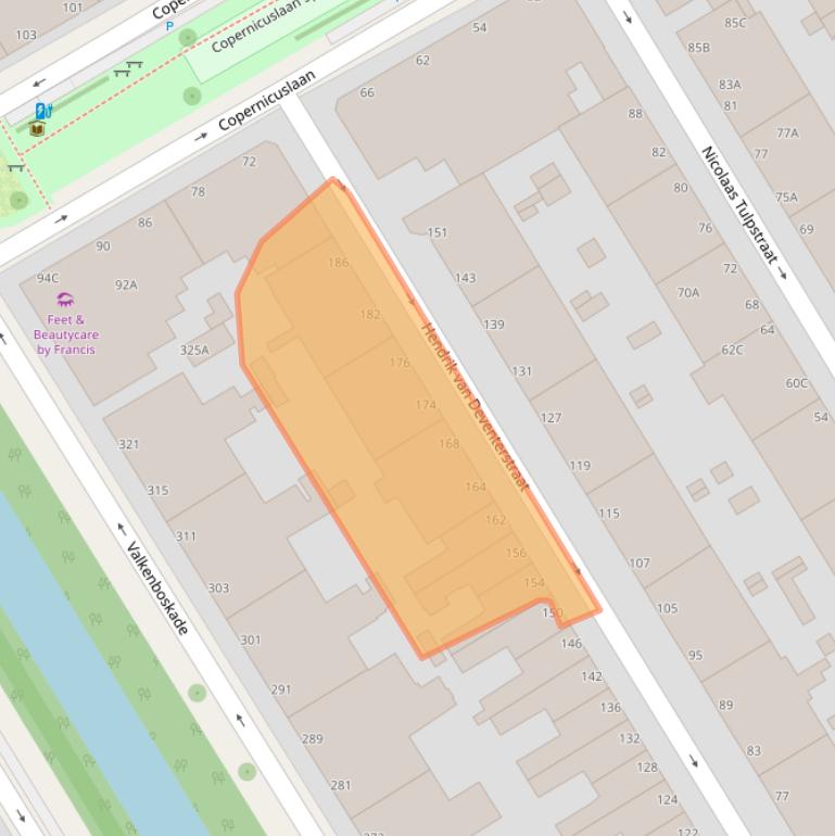 Kaart van postcodegebied 2563XZ.