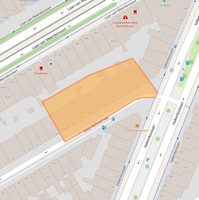 Kaart van postcodegebied 2563ZH.