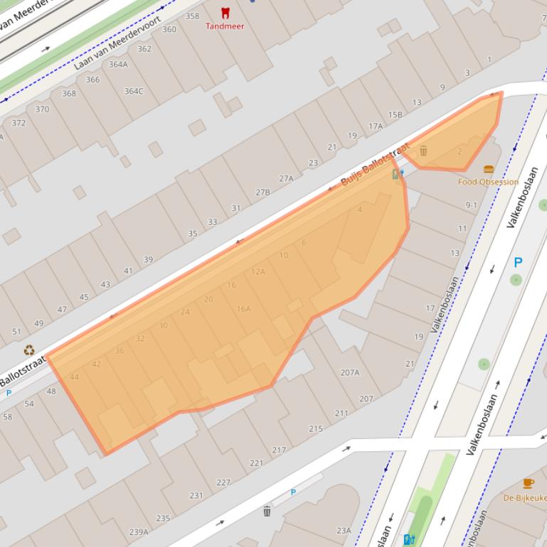 Kaart van postcodegebied 2563ZL.