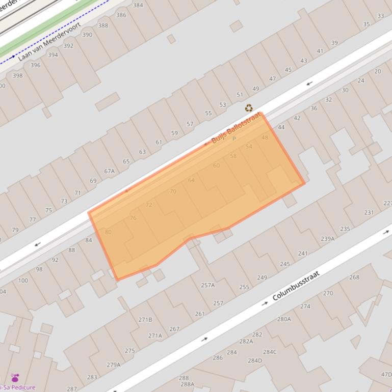 Kaart van postcodegebied 2563ZM.