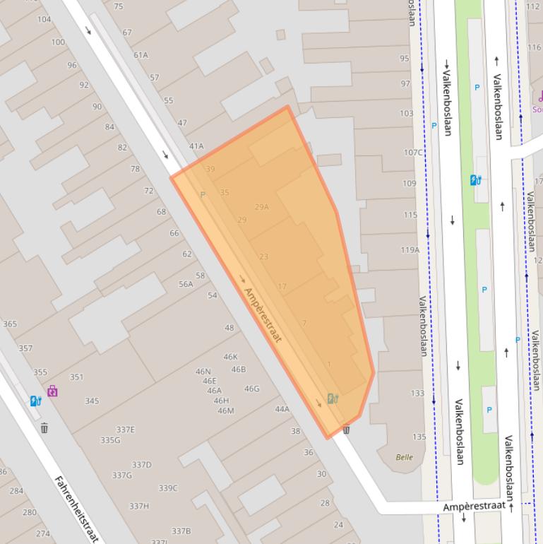 Kaart van postcodegebied 2563ZP.