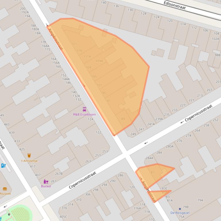 Kaart van postcodegebied 2563ZS.