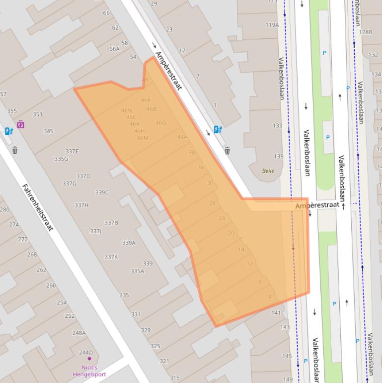 Kaart van postcodegebied 2563ZT.