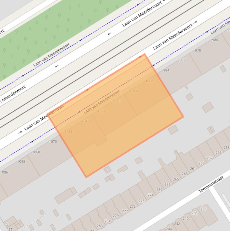 Kaart van postcodegebied 2564AW.