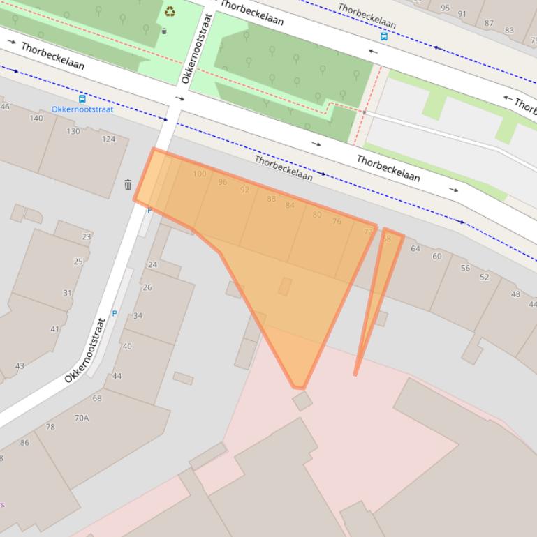 Kaart van postcodegebied 2564BS.