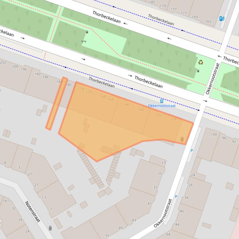 Kaart van postcodegebied 2564BT.