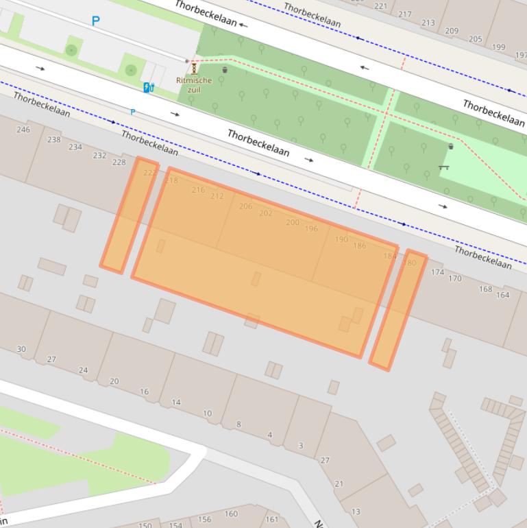 Kaart van postcodegebied 2564BV.