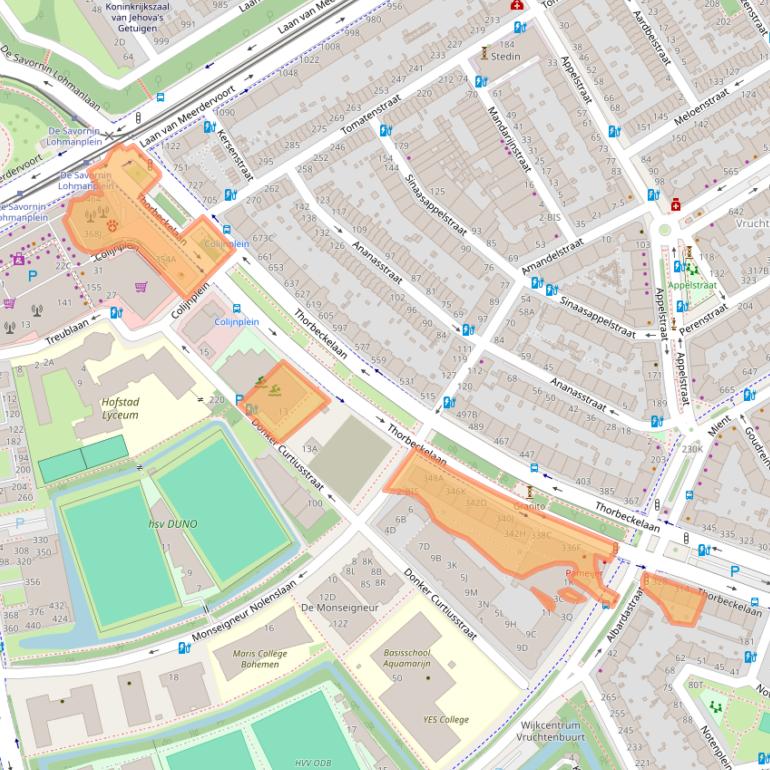 Kaart van postcodegebied 2564BZ.