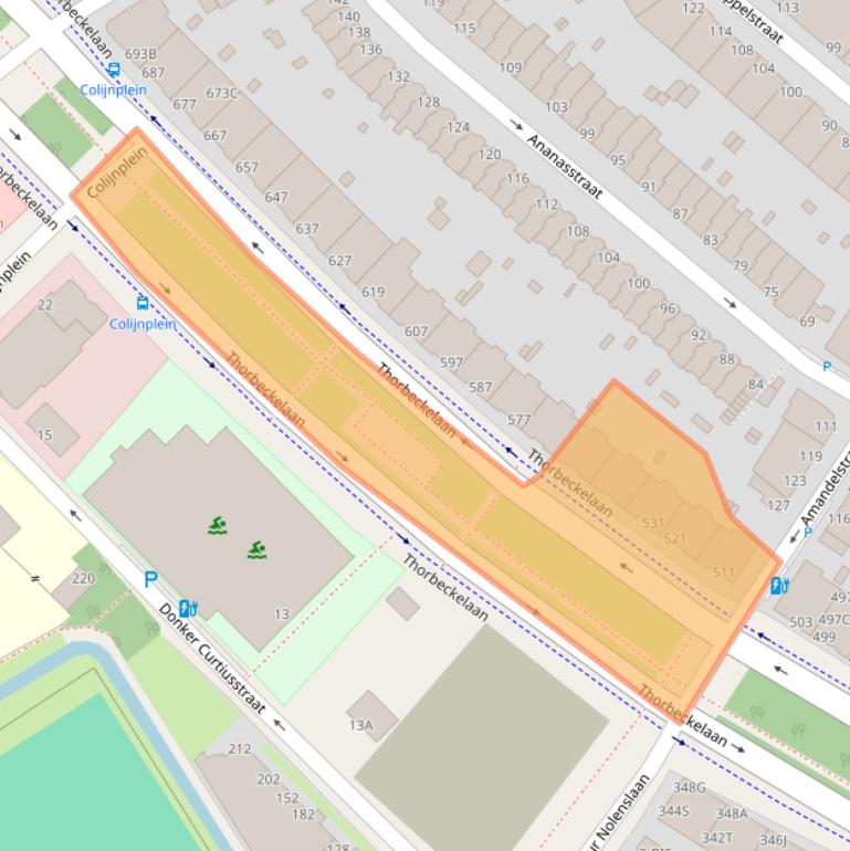 Kaart van postcodegebied 2564CD.