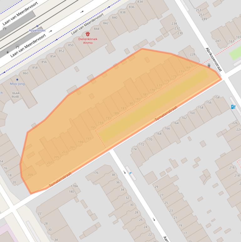 Kaart van postcodegebied 2564CP.