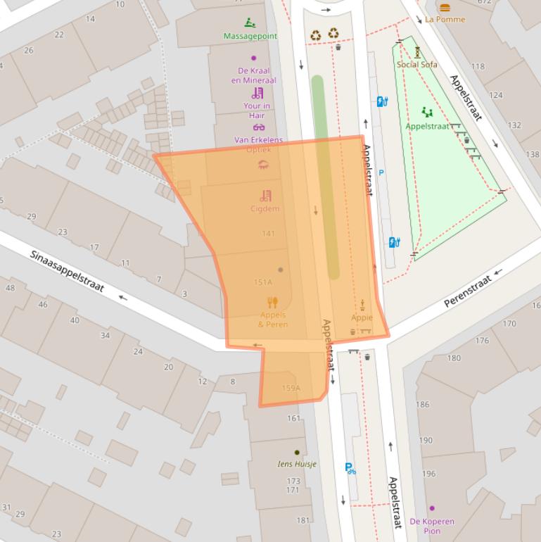 Kaart van postcodegebied 2564ED.