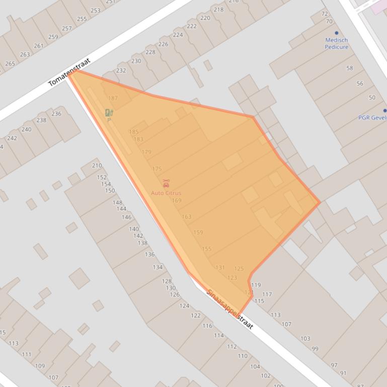 Kaart van postcodegebied 2564EP.