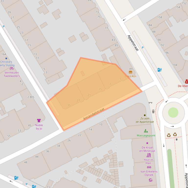 Kaart van postcodegebied 2564EV.