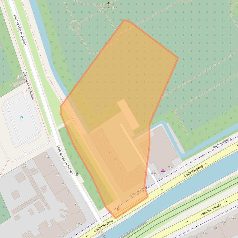 Kaart van postcodegebied 2564GL.