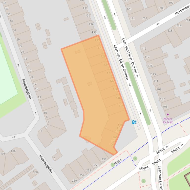 Kaart van postcodegebied 2564GV.