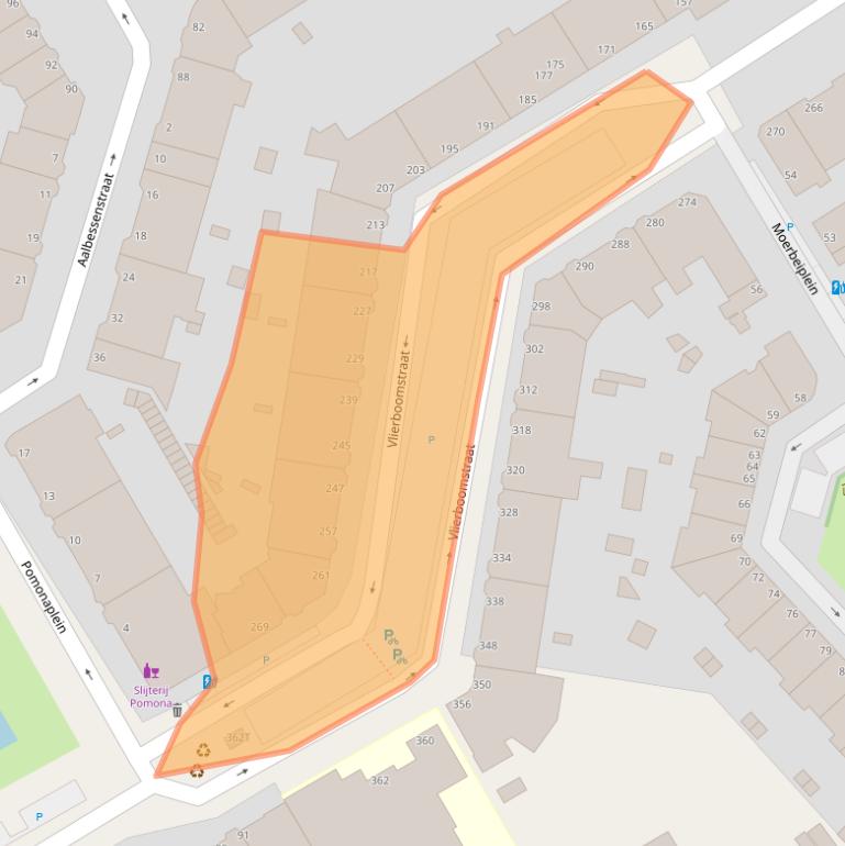 Kaart van postcodegebied 2564HJ.