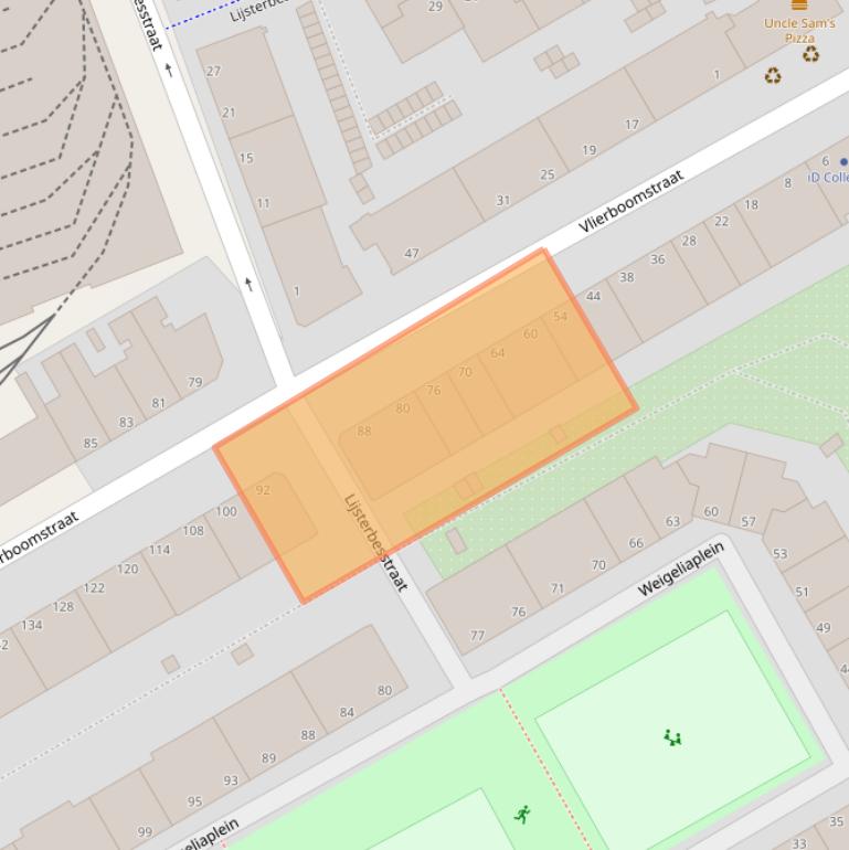 Kaart van postcodegebied 2564HL.