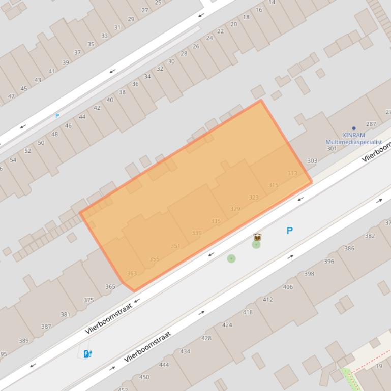 Kaart van postcodegebied 2564JB.