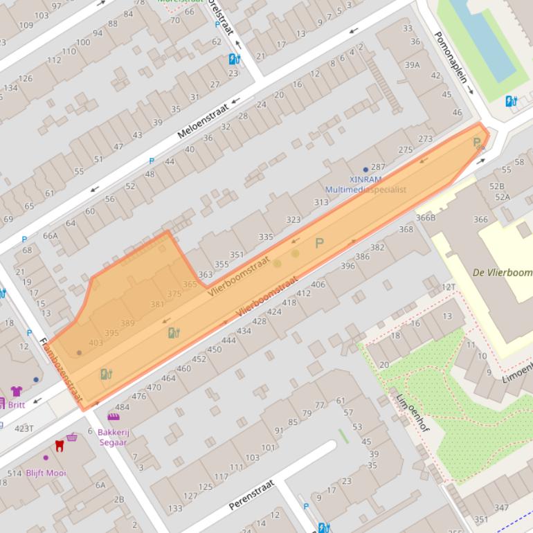 Kaart van postcodegebied 2564JC.