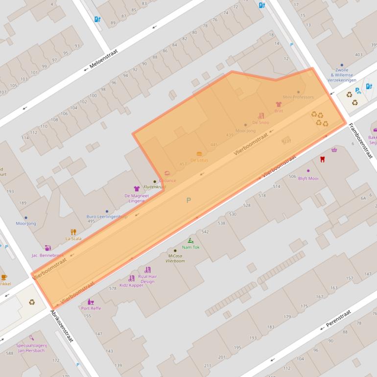 Kaart van postcodegebied 2564JD.