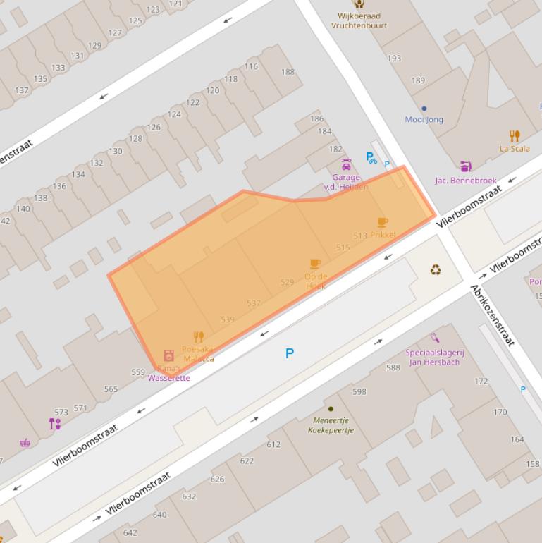 Kaart van postcodegebied 2564JG.