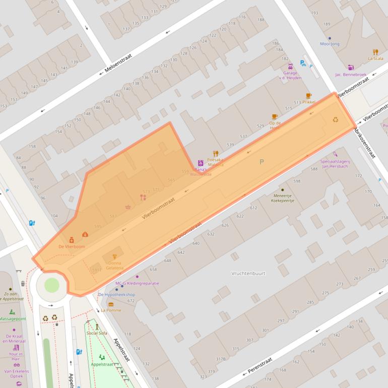 Kaart van postcodegebied 2564JH.