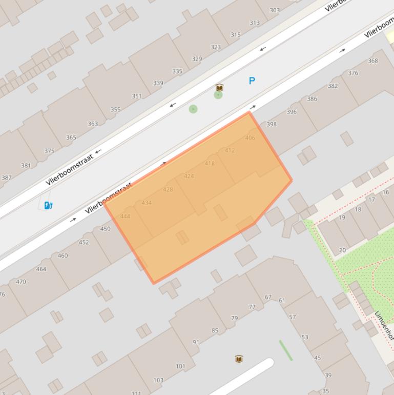 Kaart van postcodegebied 2564JK.