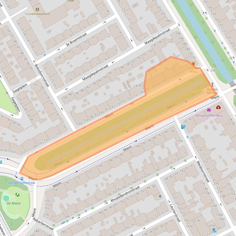 Kaart van postcodegebied 2564KE.