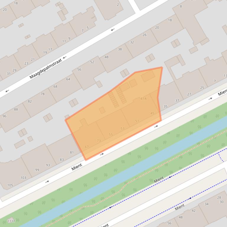 Kaart van postcodegebied 2564KG.