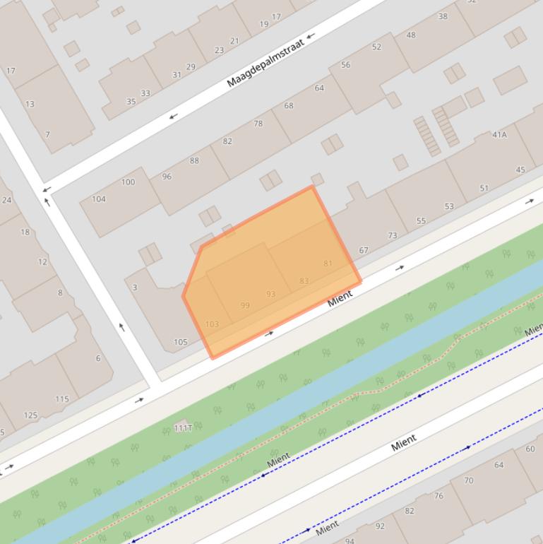 Kaart van postcodegebied 2564KH.