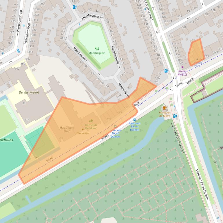 Kaart van postcodegebied 2564KM.