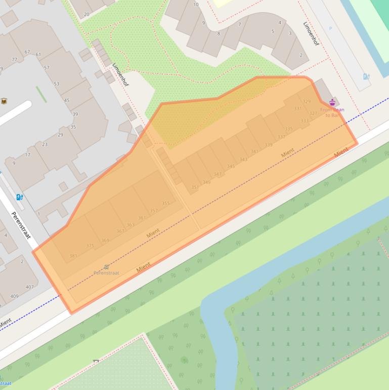 Kaart van postcodegebied 2564LA.