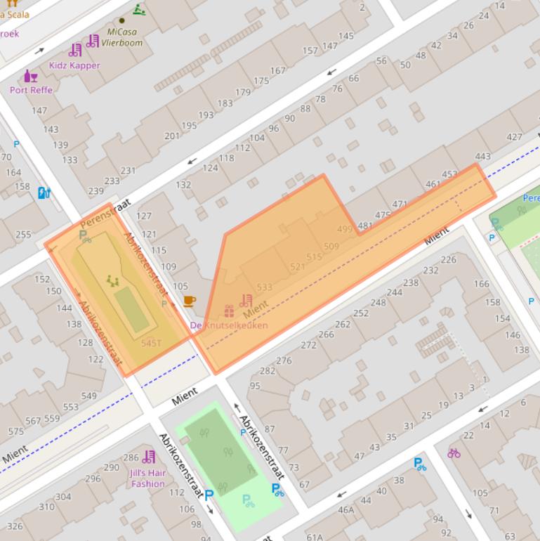 Kaart van postcodegebied 2564LD.