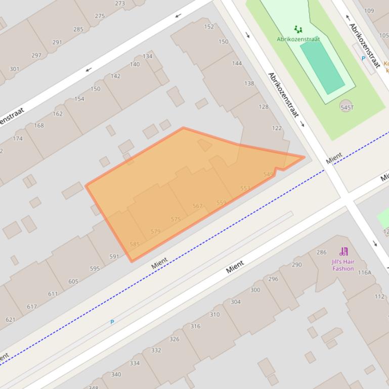 Kaart van postcodegebied 2564LE.