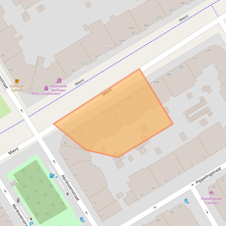 Kaart van postcodegebied 2564LK.