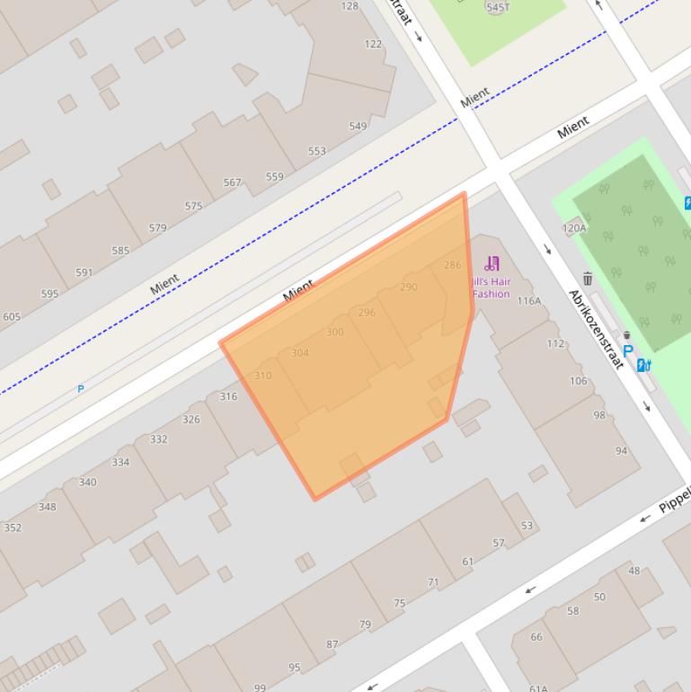 Kaart van postcodegebied 2564LL.