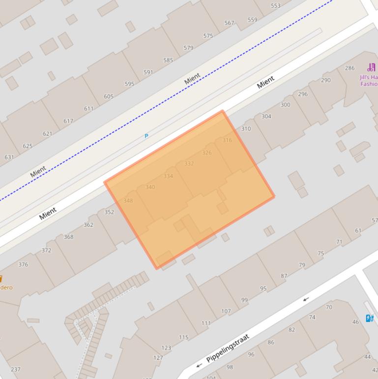 Kaart van postcodegebied 2564LM.