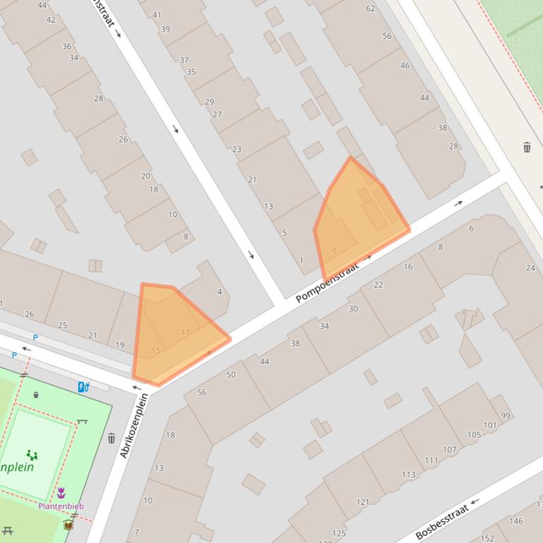 Kaart van postcodegebied 2564LW.