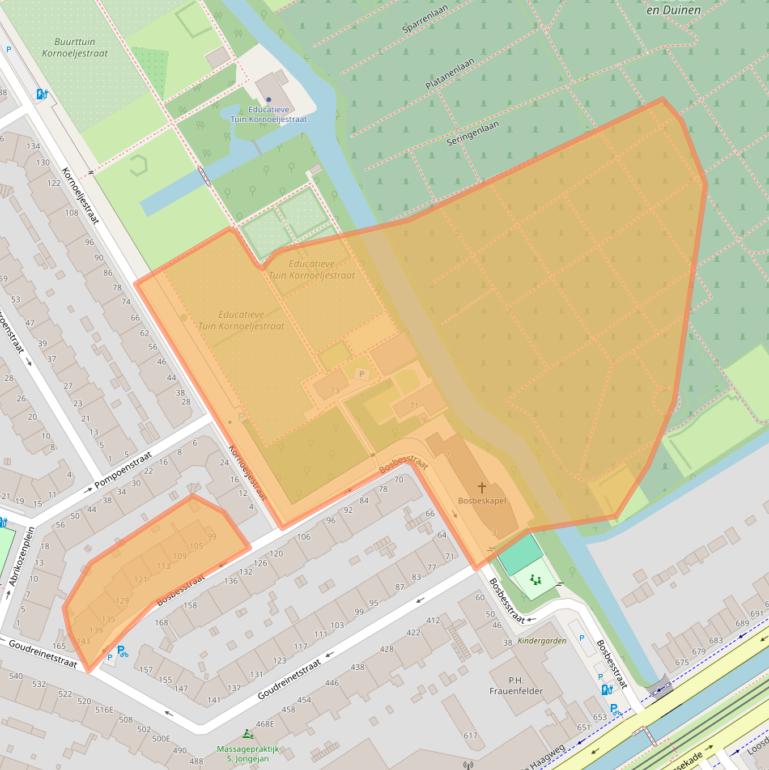 Kaart van postcodegebied 2564PA.