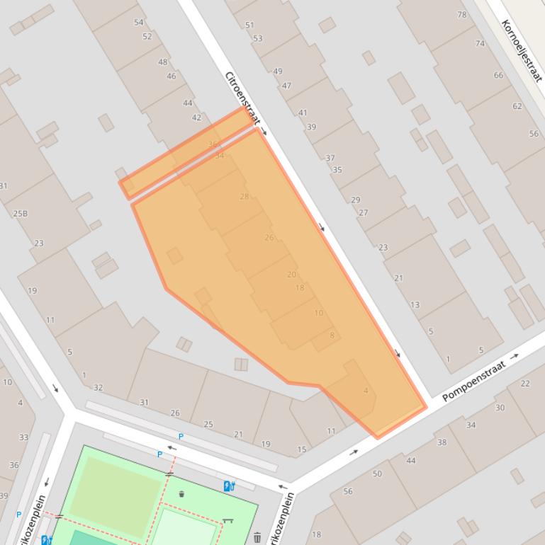 Kaart van postcodegebied 2564PL.