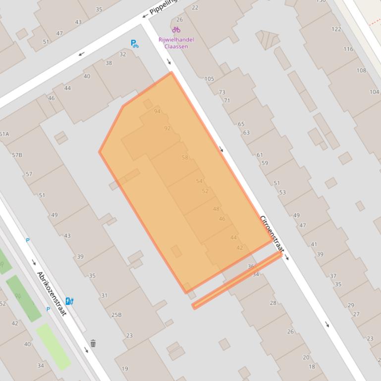 Kaart van postcodegebied 2564PM.