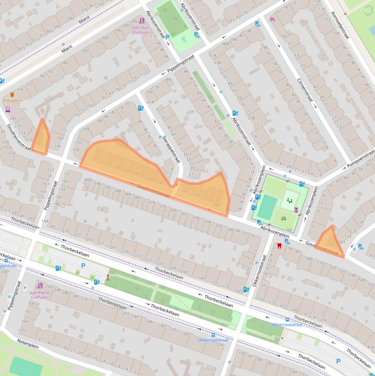 Kaart van postcodegebied 2564PR.