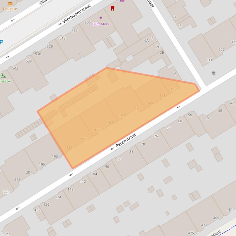 Kaart van postcodegebied 2564RX.