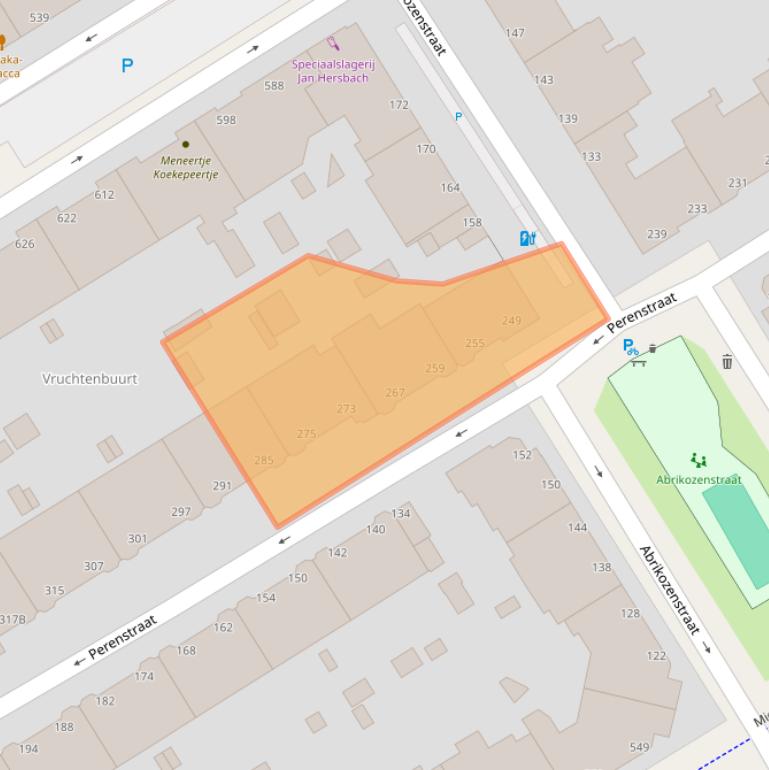 Kaart van postcodegebied 2564SB.