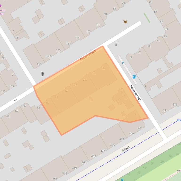 Kaart van postcodegebied 2564SE.