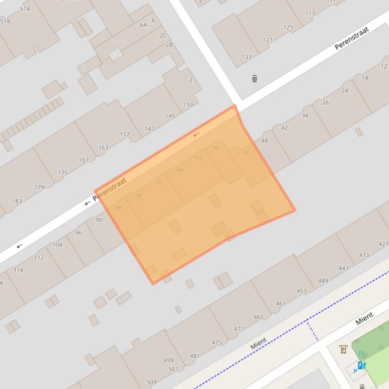 Kaart van postcodegebied 2564SG.